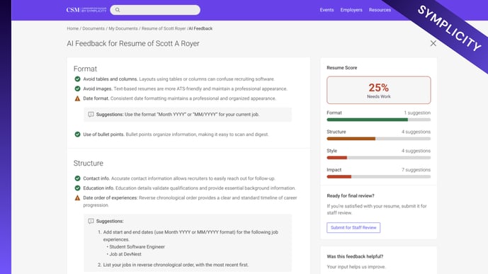 resume review 1